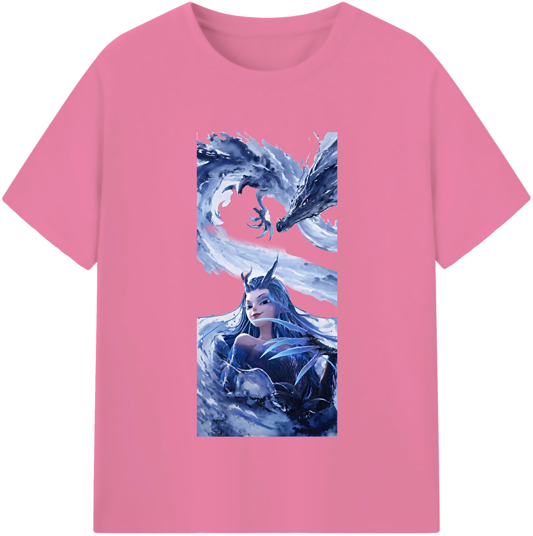 （画像用） Ne Zha 2 ナタ 魔童の大暴れ 綿100％半袖Tシャツ（フロントプリント）